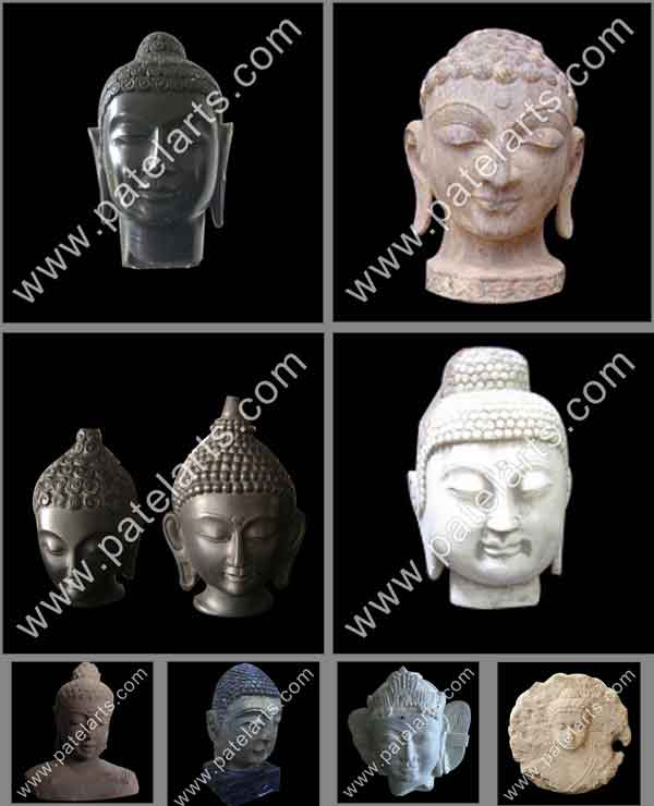 Buddha Head Statue, Statues, Head Statues, Buddha Head, Antique Buddha statues, buddha head statue, sculptures, garden sculptures, Manufacturers, Exporters, Udaipur, Rajasthan, India