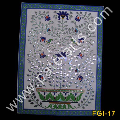 Floral Glass Inlay Work, Glass Inlay, Inlay Glass Work, Thikri Mirror Inlay Works, Udaipur, India, Marble Inlay Glass Mosaic, Tikri Glass Mosaic, Udaipur, India, thikri, Thekri mirror Floral, tikri mirror art work, Geometric, Birds, Colored Glass & Mirrors Art Work, Royal Rajasthani Art in Palaces