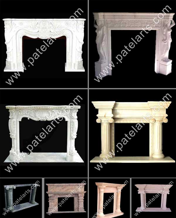 Marble Fireplaces Mantel, Stone Fireplace, Fireplaces, Handcarved Marble Fireplace, Manufacturers, Exporters, Udaipur, Rajasthan, India