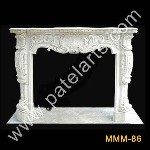 Marble Fireplaces Mantel, Stone Fireplace, Stone Carving, Marble Mantel, Fireplace, Handcarved Marble Fireplace, Fireplaces