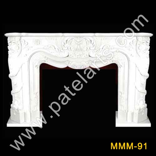 Marble Fireplaces Mantel, Stone Fireplace, Stone Carving, Marble Mantel, Fireplace, Handcarved Marble Fireplace, Fireplaces