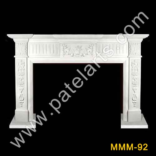 Marble Fireplaces Mantel, Stone Fireplace, Stone Carving, Marble Mantel, Fireplace, Handcarved Marble Fireplace, Fireplaces