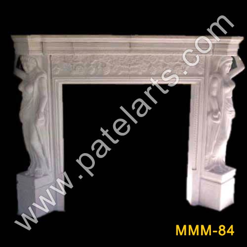 Marble Fireplaces Mantel, Stone Fireplace, Stone Carving, Marble Mantel, Fireplace, Handcarved Marble Fireplace, Fireplaces