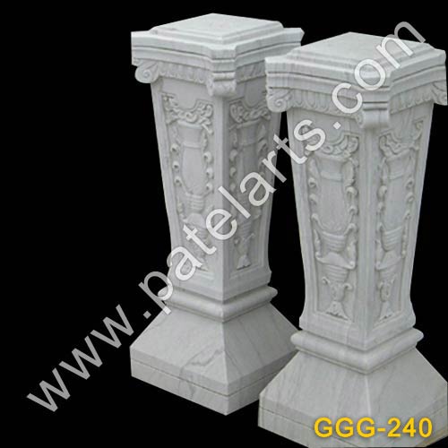 marble Pedestals, Table Bases, Marble Table Base, Makrana White Marble,  Pedestals, White Marble Table Bases, Imported Pedestals, Makrana Pedestals, Camel Yellow Marble Pedestals, D Beige Pedestals, Stone / Carved Base, Marble Pedestal