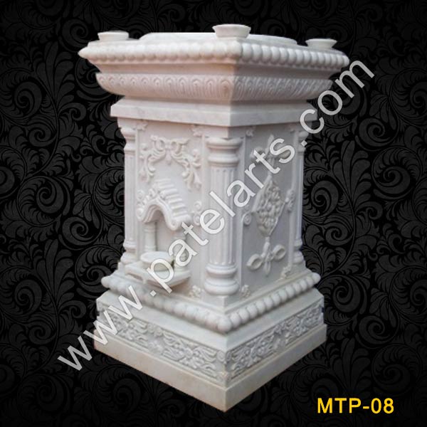 Marble Tulsi Pot, Pots, Kyara, Tulsikyara, Udaipur, India, Marble Vrindavan, White Marble Tulsi Pot, Garden Pots, Morwad White Marble Tulsi Pot, Landscaping Stones, Flower Pot, Garden Planters, Urns, Manufacturers, exporters, Udaipur, Rajasthan, India